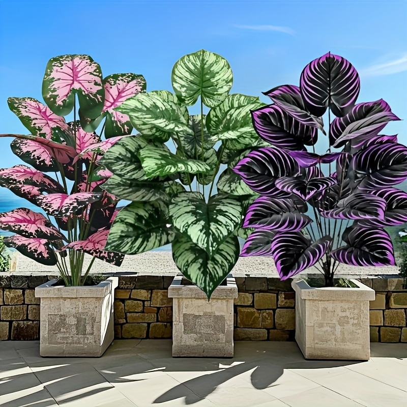 Bonsai Gardenia - 3 個 60 センチメートル大型人工緑の植物セット庭の装飾 36 葉模擬盆栽鉢植え装飾ホームルームパーティー結婚式