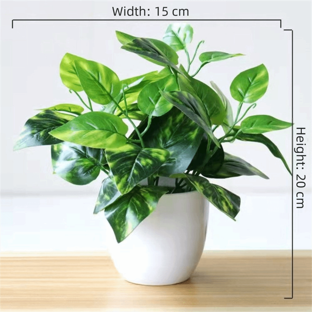 Bonsai Gardenia - ミニフェイク鉢植え花盆栽テーブルデコレーション鉢植え飾り偽物の植物造花ホームガーデンデコレーション