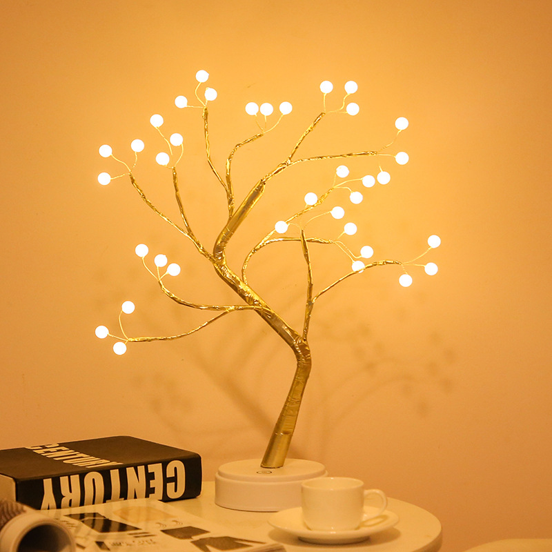 テーブルツリーナイトライト電池式タッチスイッチ人工盆栽チェリ - Bonsai Garden Dc のレビューと価格