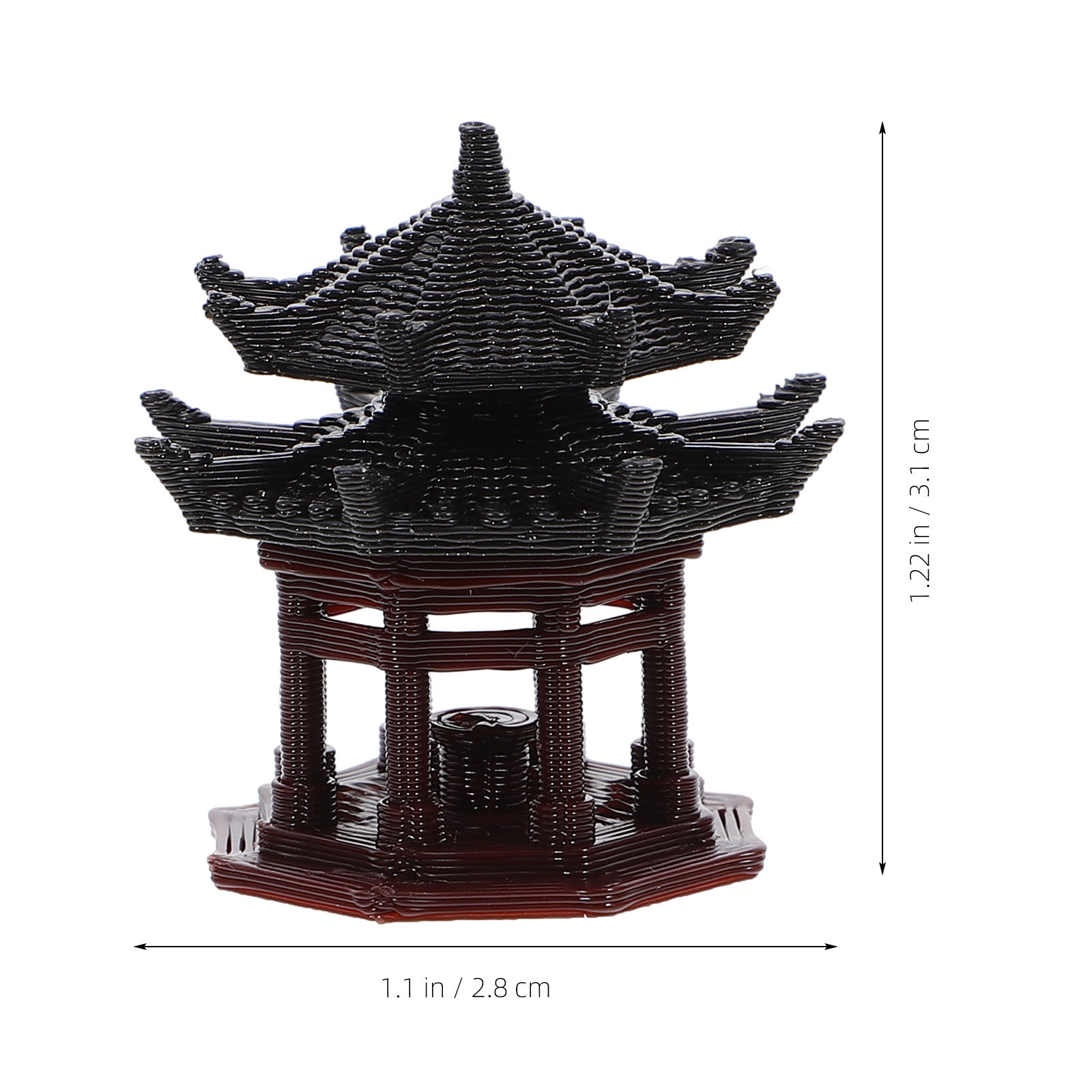 繊細なプラスチック製のパビリオン装飾品。中国風のパビリオンデ - Bonsai Garden Design のレビューと価格