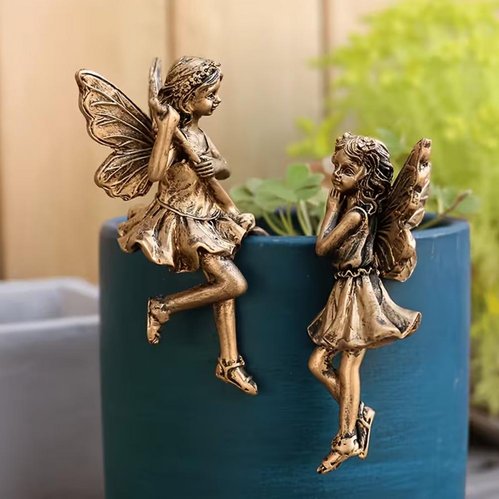 新しい天使の女の子の吊り下げカップ樹脂製デコレーション 花の - Bonsai Garden Design のレビューと価格