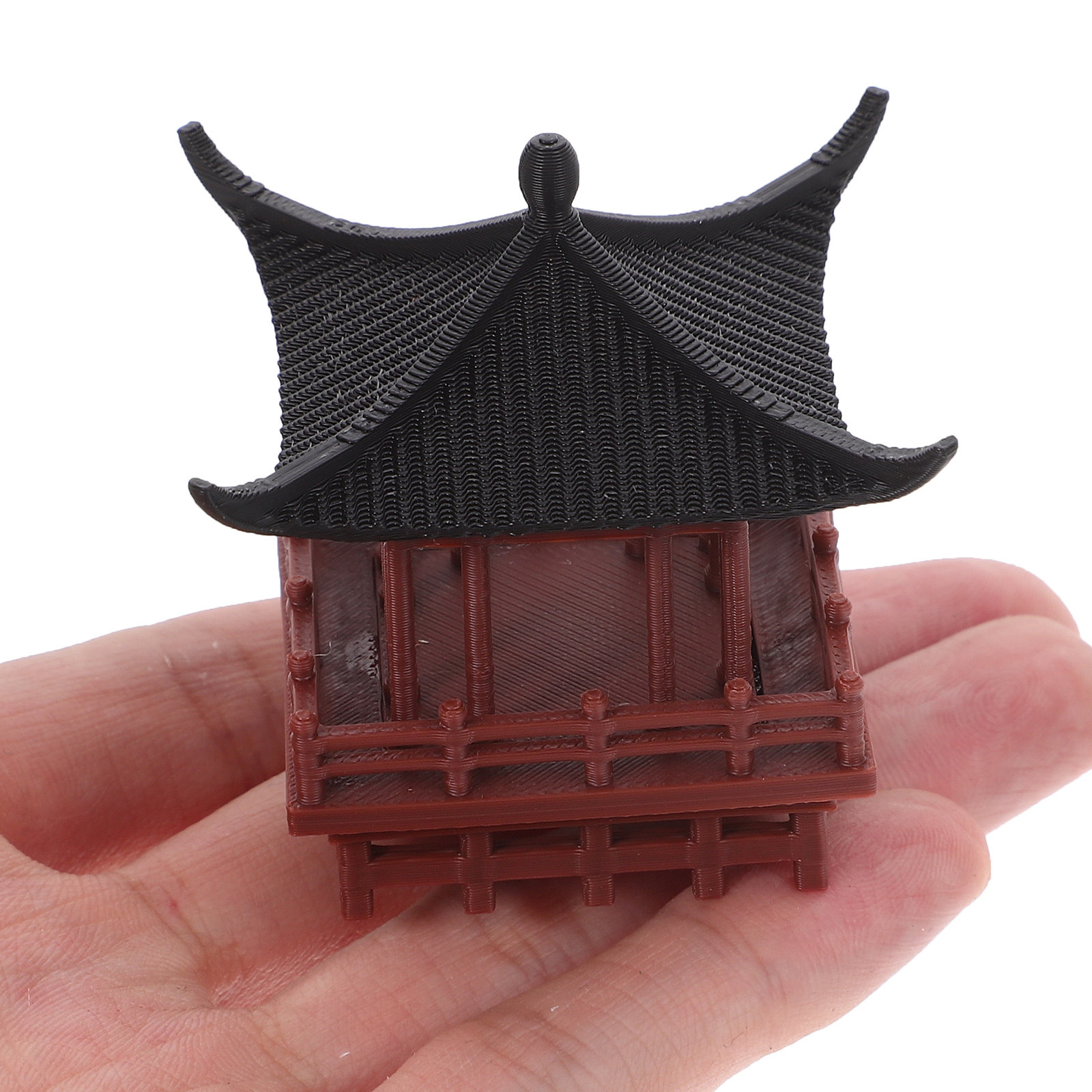 手作りのミニチュア中国風パビリオンの置物。優雅な吊り下げ式デ - Bonsai Garden Design のレビューと価格