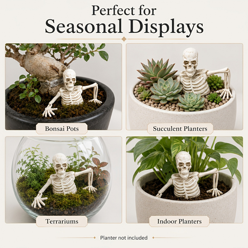 骨格から這い出る半身像のガーデニング装飾品、レトロなアンティ - Bonsai Garden Design のレビューと価格
