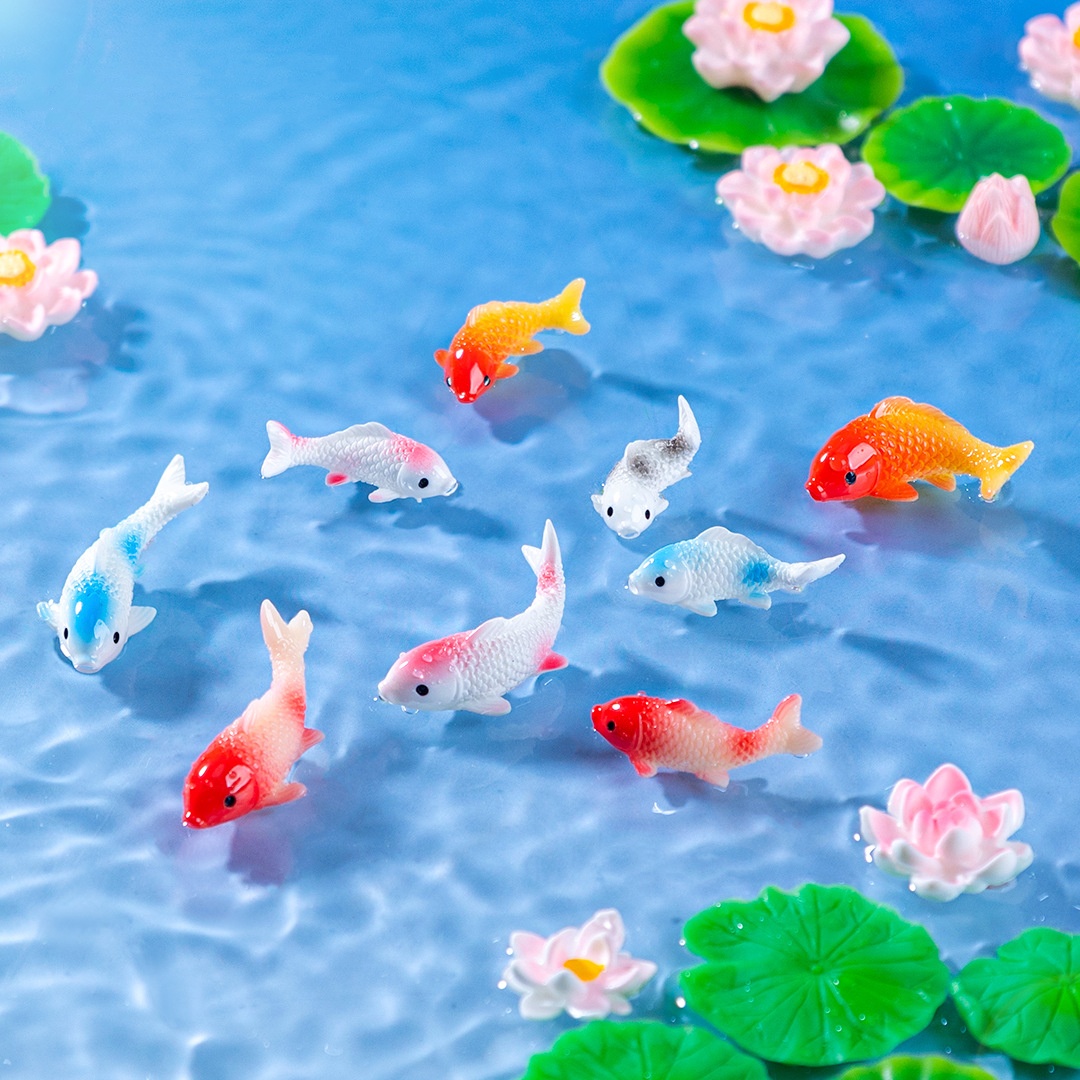 10個入り ミニ鯉魚 レジン金魚 フィギュア 盆栽像 部屋D - Bonsai Gardenia のレビューと価格
