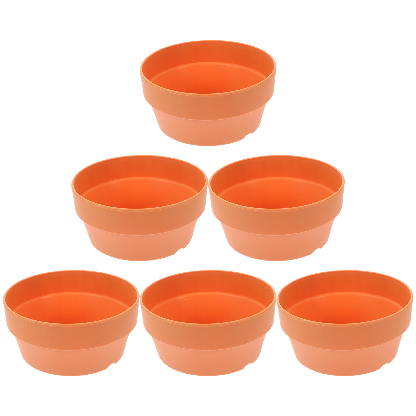 高級感のあるプラスチック製の花鉢6個セット。陶器風のデザイン - Bonsai Garden Design のレビューと価格