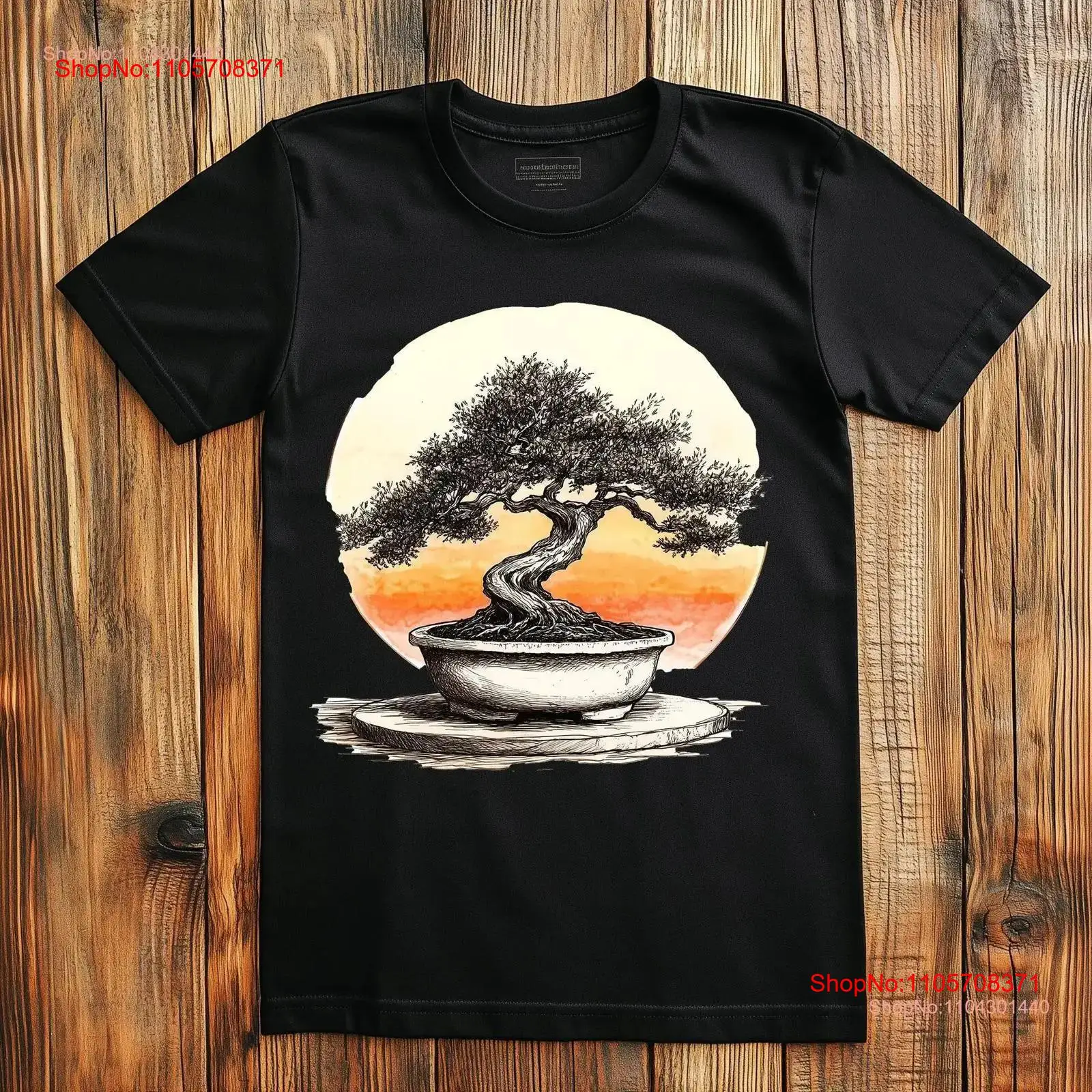 日本の盆栽Tシャツ 禅ガーデン ナチュラルアート ユニークな - Bonsai Garden Design のレビューと価格