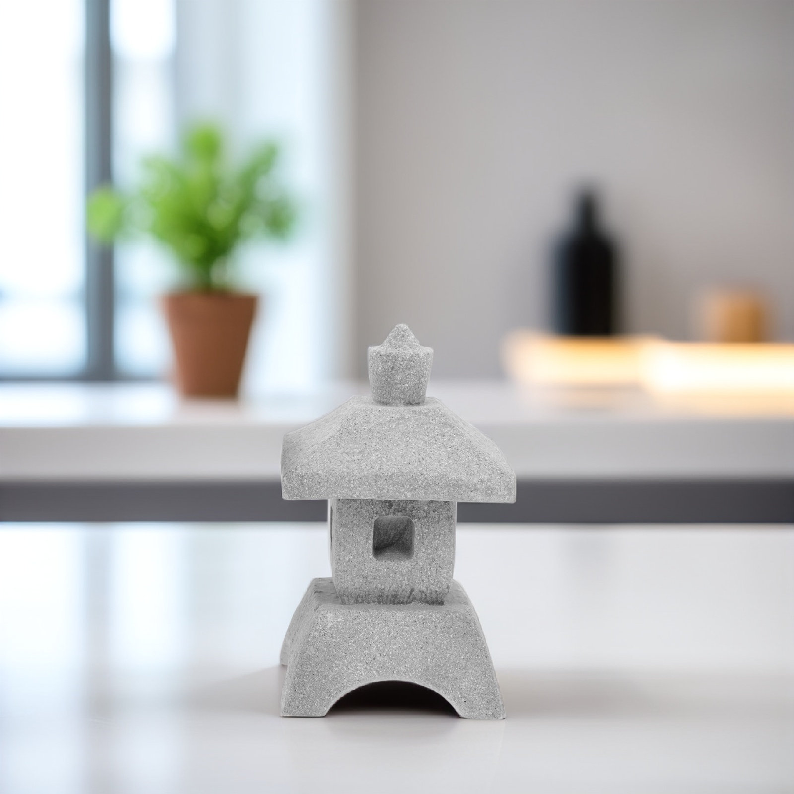 砂岩製の塔型オブジェ。創造的なデザインで、屋内・屋外の庭や盆 - Bonsai Garden Design のレビューと価格