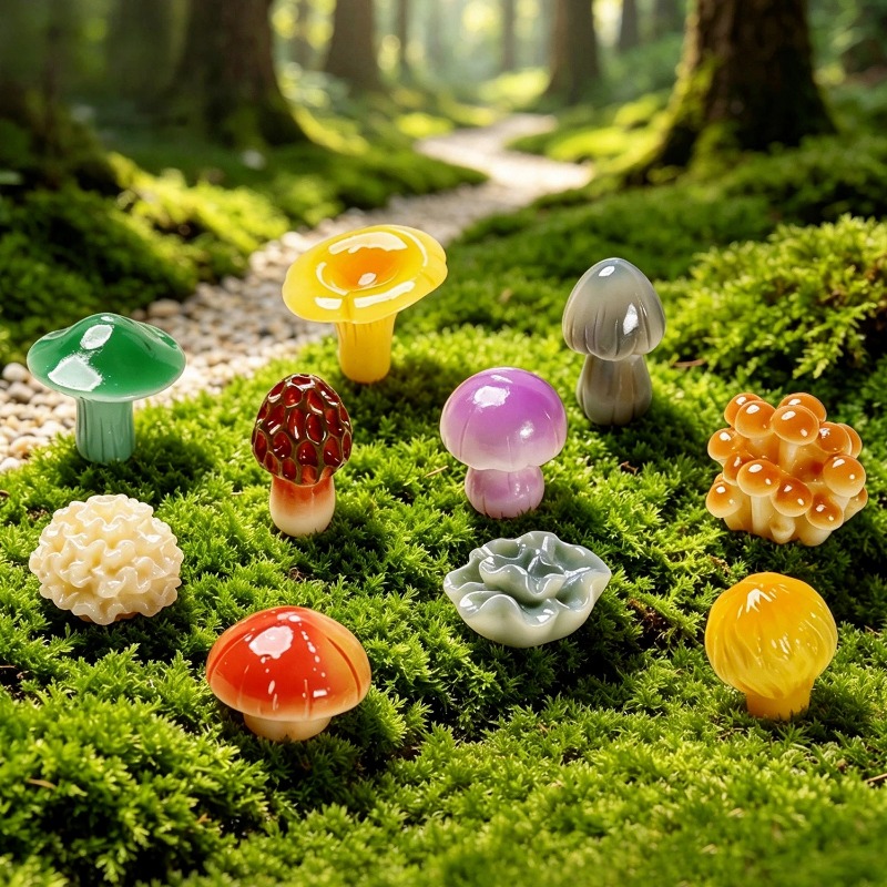 10個入り クリエイティブミニチュア盆栽庭園装飾キノコアクセ - Bonsai Gardenia のレビューと価格