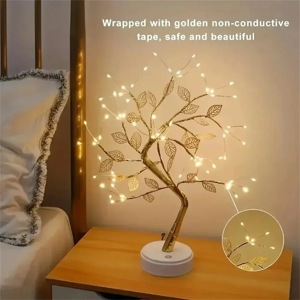 LEDツリー型ナイトライト、電池式、スイッチ付き、人工盆栽、 - Bonsai Garden Dc のレビューと価格