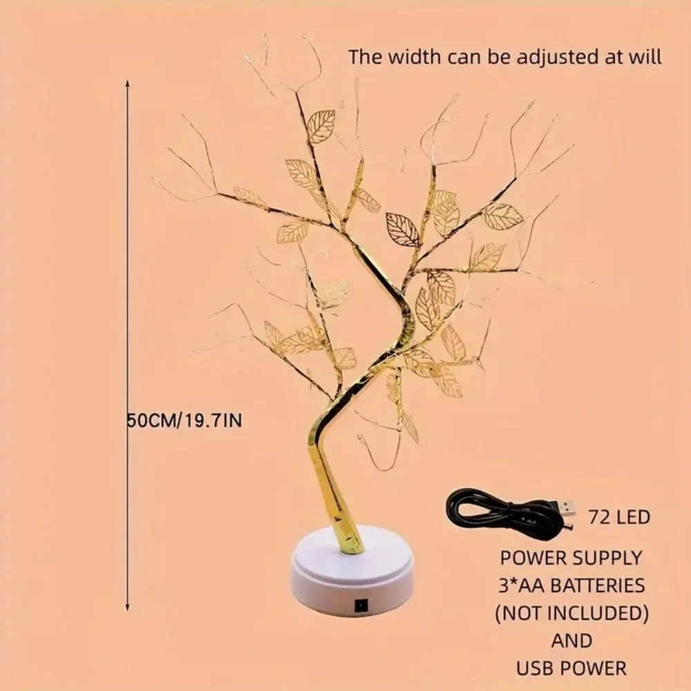 LEDツリー型ナイトライト、電池式、スイッチ付き、人工盆栽、 - Bonsai Garden Dc のレビューと価格